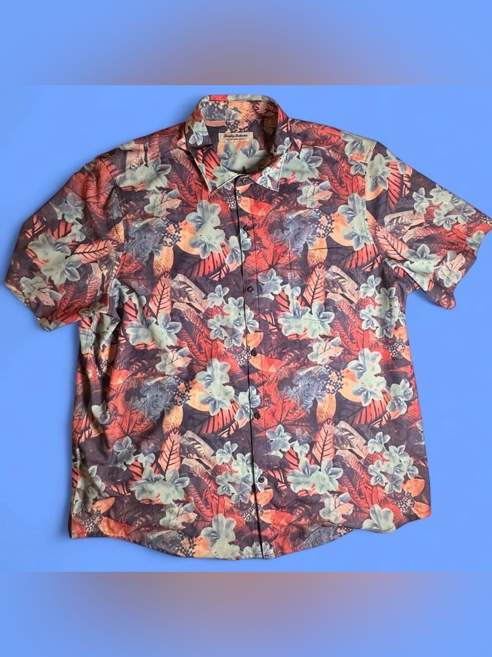 Tommy Bahama IslandZone "The Bahama Coast" floral camp shirt size 2XL